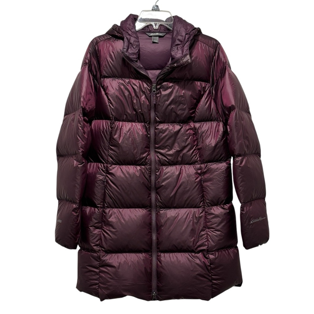 Eddie Bauer EUC EB550 Down Parka Women Medium‎ Plum Purple Puffer Jacket
